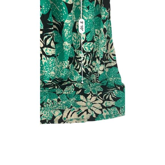 The Zig Zag Stripe Womens Dress Sleeveless Floral Gathered Ruched Size Small - Picture 5 of 8